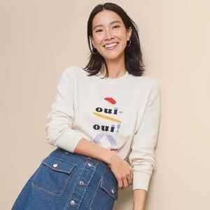 LOFT Cream Knit Sweater